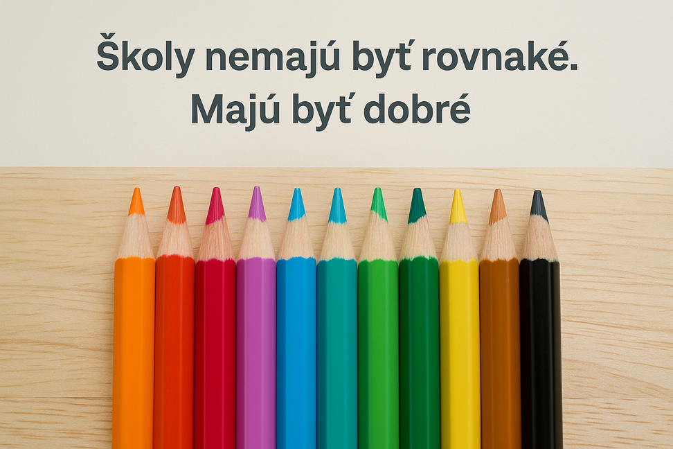 „Školy nemajú byť rovnaké. Majú byť dobré.“