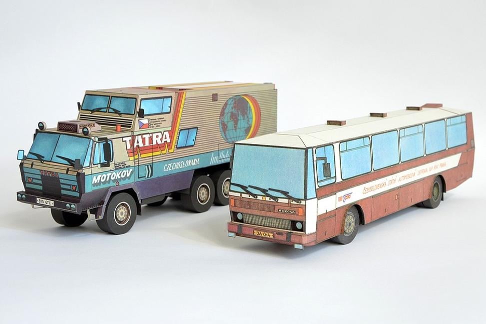 Z mojej papierovej dielne: Karosa LC 735.00 a Tatra 815 GTC