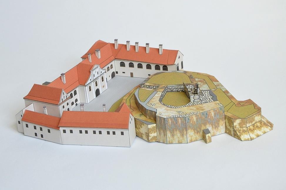 Z mojej papierovej dielne: hrad a kaštieľ Modrý Kameň