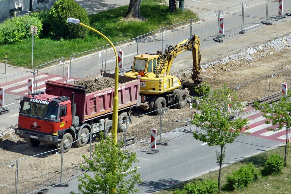 Fotoarchív: Doteraz nepublikované zábery z rekonštrukcie električkových tratí v Košiciach