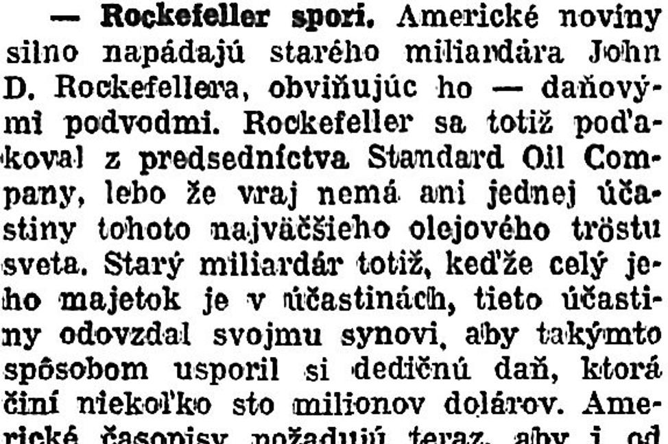 Zaujímavosti zo storočných novín (13. - 19.1.1923)