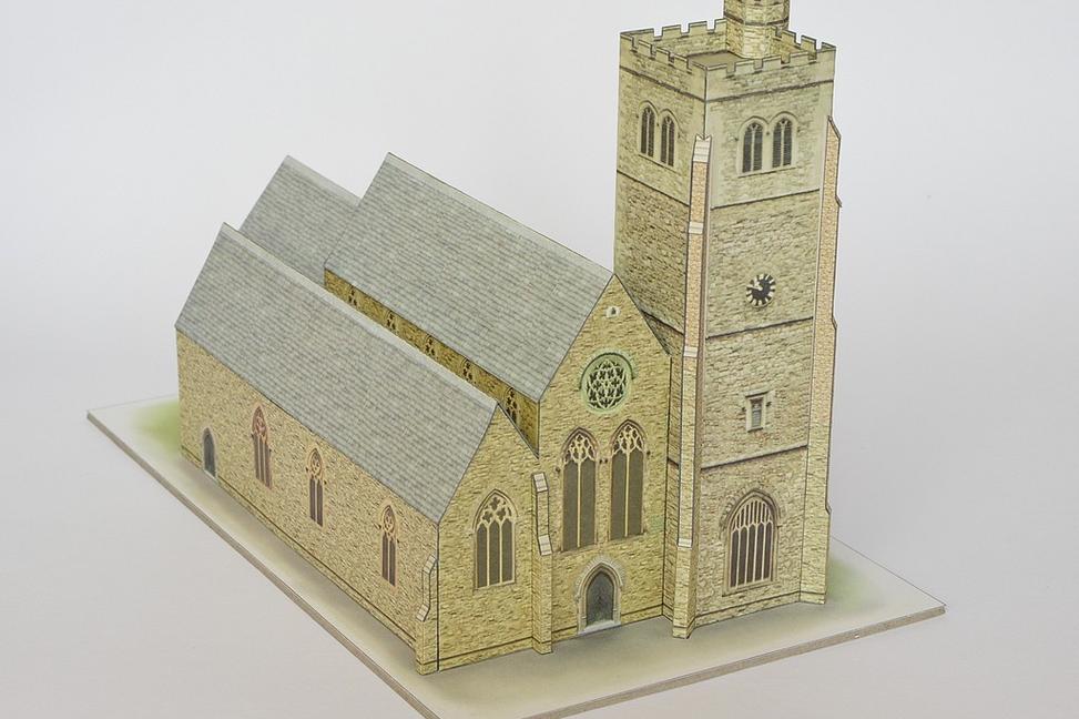 Z mojej papierovej dielne: stredoveký kostol v Londýne