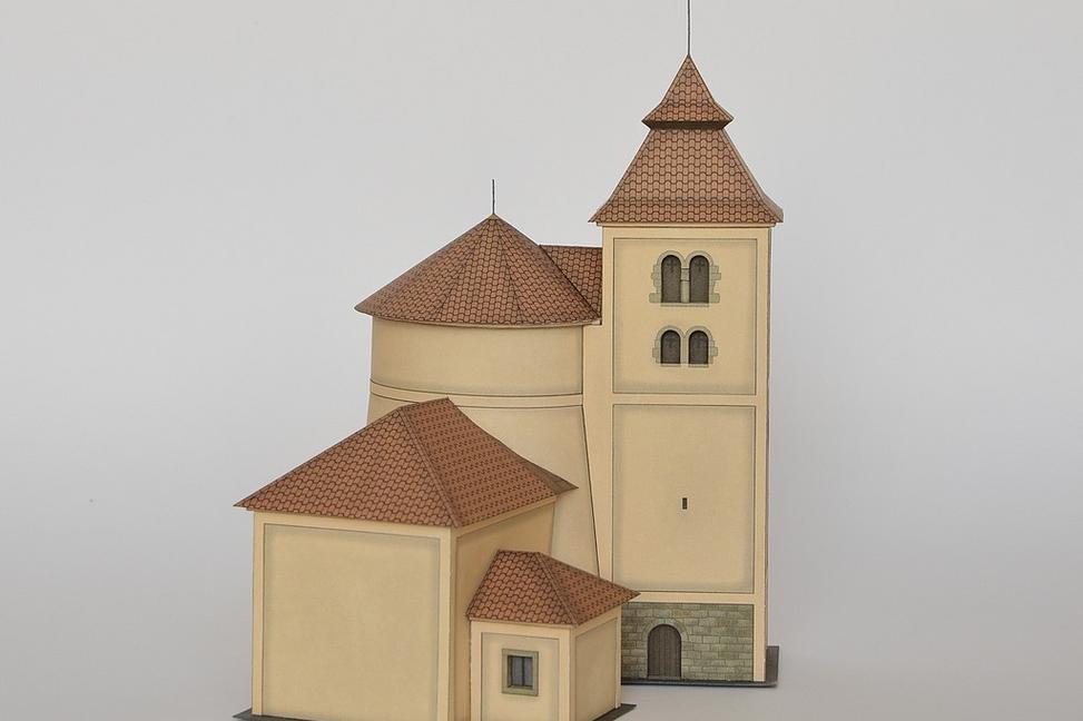 Z mojej papierovej dielne: Rotunda sv. Petra a Pavla na Budči