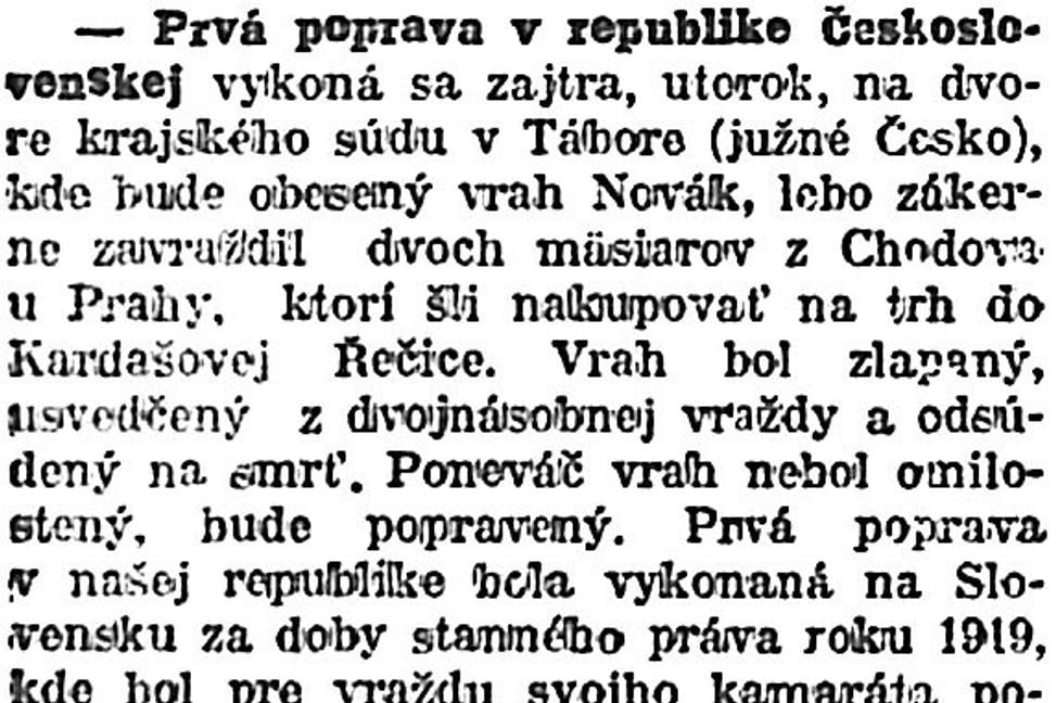Zaujímavosti zo storočných novín (6. - 12.1.1923)