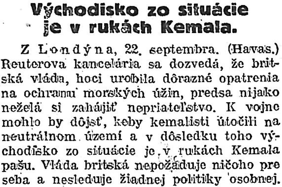Zaujímavosti zo storočných novín (23. - 29.9.1922)