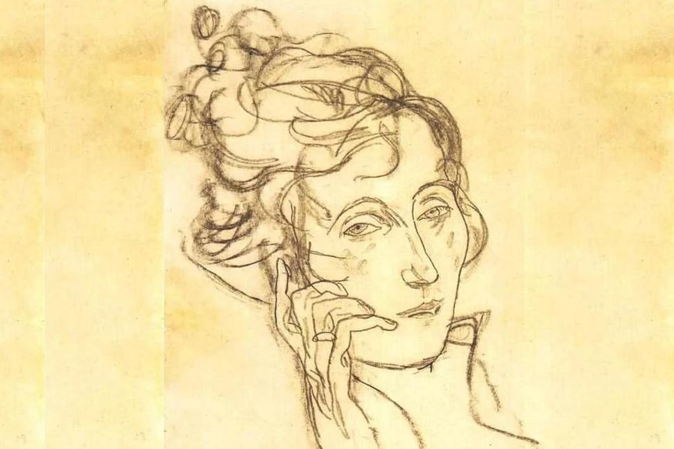 Schiele nakreslil portrét manželky deň pred jej smrťou r. 1918. Zomrel 3 dni po nej