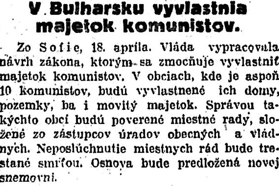 Zaujímavosti zo storočných novín (14. - 20.4.1923)